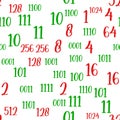 Decimal code Seamless pattern. Programming pattern, Algebra and geometry, calculations Royalty Free Stock Photo