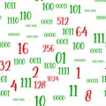 Decimal code Seamless pattern. Programming pattern, Algebra and geometry, calculations Royalty Free Stock Photo