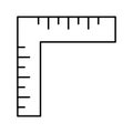 Decimal ruler Vector icon which can easily modify or edit Royalty Free Stock Photo