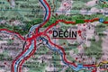 Decin, Czechia on a road m Royalty Free Stock Photo