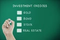 Decision abount invesment choices