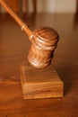 Decision made judges gavel hitting Royalty Free Stock Photo
