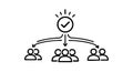 Decision making group icon illustration Royalty Free Stock Photo