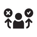 Decision Making Icon Flat Vector Royalty Free Stock Photo