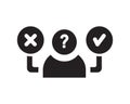 Decision Making Icon Flat Vector Royalty Free Stock Photo