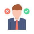 Decision Making icon vector image. Royalty Free Stock Photo