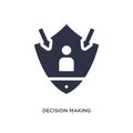 decision making icon on white background. Simple element illustration from gdpr concept Royalty Free Stock Photo