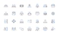 Decision-making line icons collection. Analysis, Evaluation, Choice, Judgment, Conclusion, Selection, Determination