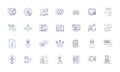 Decision making line icons collection. Choice, Selection, Judgment, Options, Analysis, Rational, Reasoning vector and