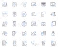 Decision-making line icons collection. Resolve, Determine, Choose, Opt, Elect, Scan, Analyze vector and linear