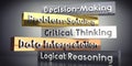 Decision-making, problem-solving, critical thinking, data interpretation, logical reasoning