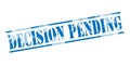 Decision pending blue stamp Royalty Free Stock Photo