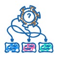 decision support analyst icon doodle illustration