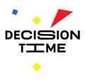 DECISION TIME stamp on white Royalty Free Stock Photo