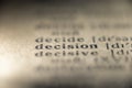 Decision word dictionary