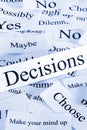 Decisions Concept in Words Royalty Free Stock Photo