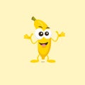 Decisive banana mascot Royalty Free Stock Photo