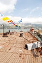 Deck of artillery cruiser Mikhail Kutuzov in the port of Novorossiysk