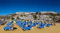 Deck chairs on the beach