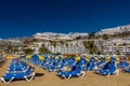 Deck chairs on the beach