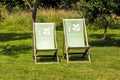 Deck Chairs at Croft Castle, Herefordshire, England.