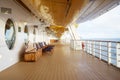 Deck chairs on a cruise ship