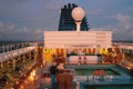 Deck of cruise liner early morning Royalty Free Stock Photo