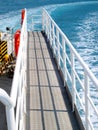 The deck of a ferry