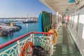 Deck of a ferry in Aktau Port, Kazakhst