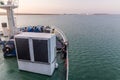 Deck of a ferry at the Alat port in the Caspian s Royalty Free Stock Photo