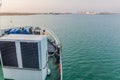 Deck of a ferry at the Alat port in the Caspian s Royalty Free Stock Photo