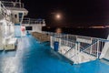 Deck of the Ferry from Cirkewwa on Malta island to Mgarr on Goz