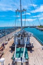 Deck of Gil Eannes rescue ship moored at Viana do Castelo in Portugal