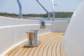 Detail of a luxury motor yacht Royalty Free Stock Photo