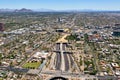 Deck Park Tunnel in Phoenix, Arizona viewed from west to east along Interstate 10