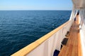 Deck passenger tourist ship Lake Baikal water Royalty Free Stock Photo