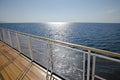 Deck passenger tourist ship Lake Baikal water Royalty Free Stock Photo