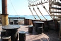 The deck of a pirate ship Royalty Free Stock Photo