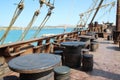 The deck of a pirate ship