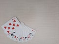 Deck of playing card. Set of 52 cards in a deck. Royalty Free Stock Photo