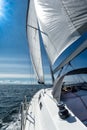 Sailing on a sailing yacht Royalty Free Stock Photo