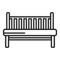 Deck sofa wood icon outline vector. Plan above