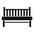 Deck sofa wood icon simple vector. Plan above