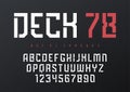 Deck 78 vector futuristic industrial display typeface design, al