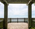 Deck walkway overlooking Lake Ontario in Oshawa, Ontario