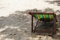 Deckchair chair beach under the tree Royalty Free Stock Photo