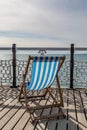 A Deckchair on a Pier Royalty Free Stock Photo