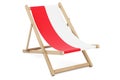 Deckchair with Polish flag. Poland vacation, tours, travel packages, concept. 3D rendering