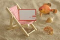 Deckchair at sunny beach Royalty Free Stock Photo