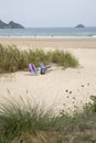 Deckchairs at Abrela Beach, Galicia